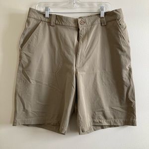 Men’s Under Armour tan shorts, size 36R